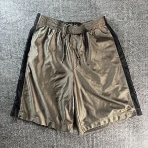 Nike Shorts Mens XL Brown Mesh Basketball Gym Training Elastic Waist Pockets
